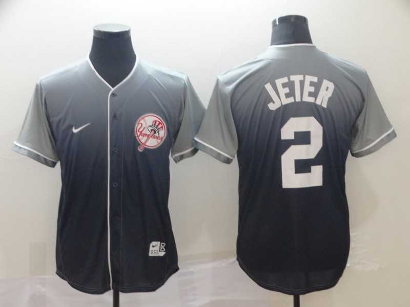 Yankees 2 Derek Jeter Gray Drift Fashion Jerseys,We sell and wholesale Yankees 2 Derek Jeter Gray Drift Fashion Jerseys on line form chian!